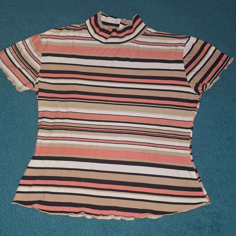 Rue21 Multicolor Striped Short Sleeve Top